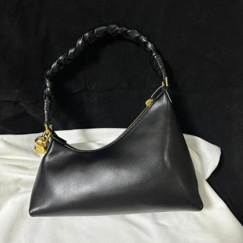 Aupen Nirvana Black Braided Handle Women's Bag with dust bag🍵
